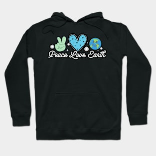 Peace Love Earth Funny Earth Day 2024 Hoodie